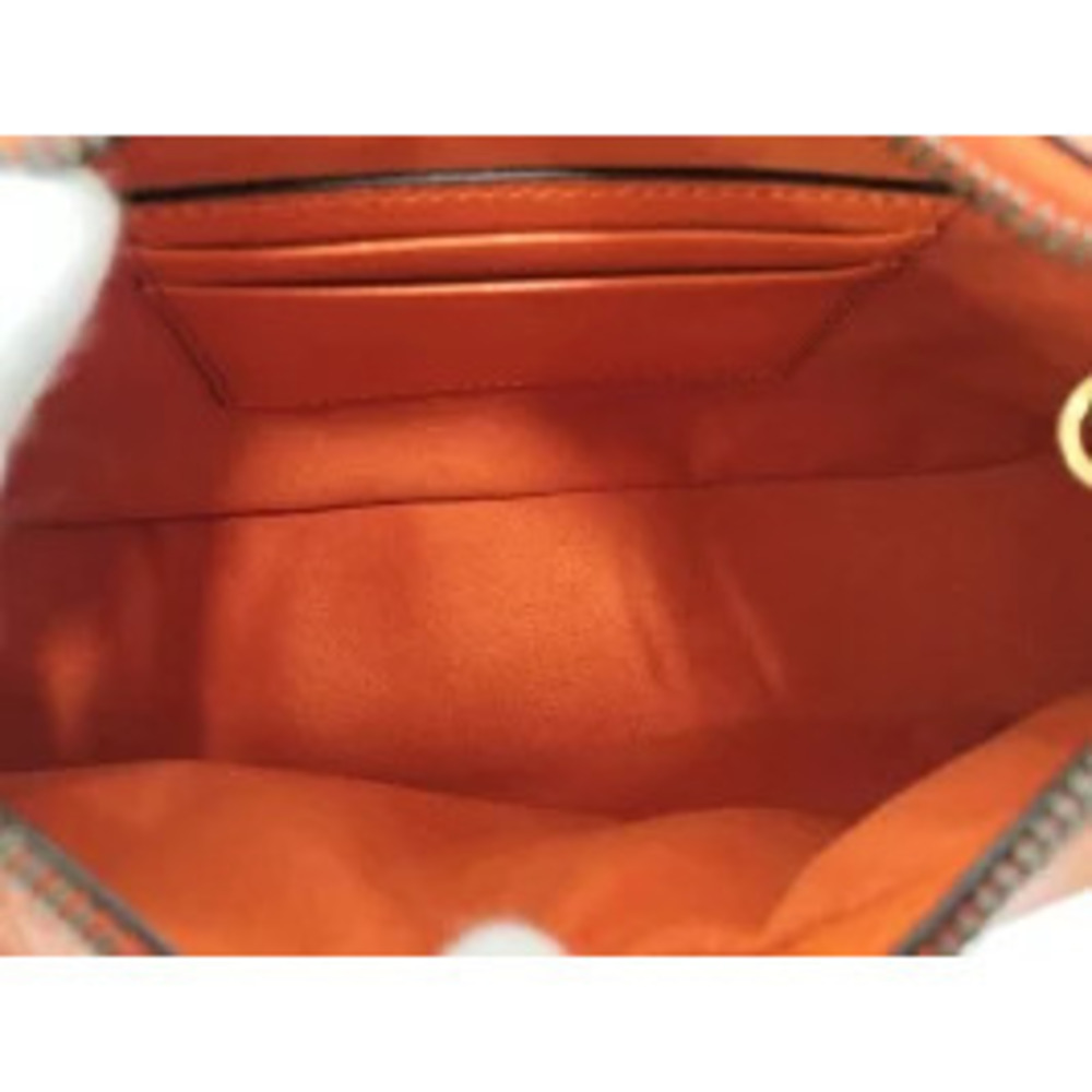 GUCCI Aphrodite Chain Shoulder Bag Leather Orange - Picture 8 of 9